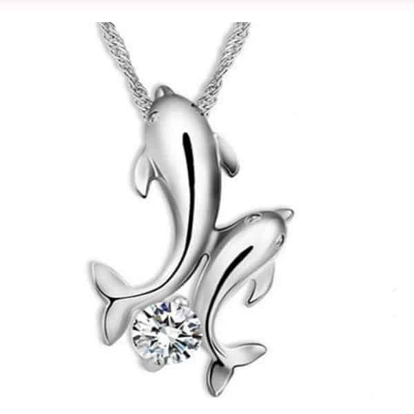 Double Dolphin Necklace 2