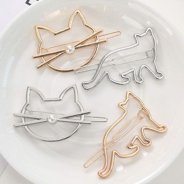 Cat Hairclips for Girls