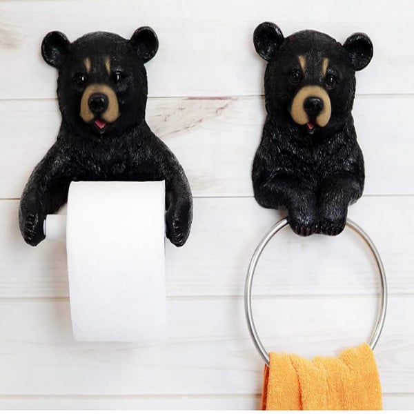 Black Bear Bathroom Set